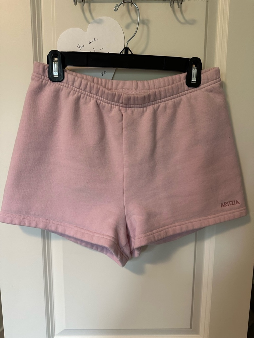 Aritzia Light Pink Fleece Athletic Shorts